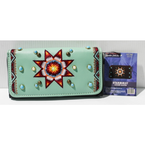 NEW STARBURST NU TRENDZ WOMEN'S CLUTCH W/ SHOULDER STRAP