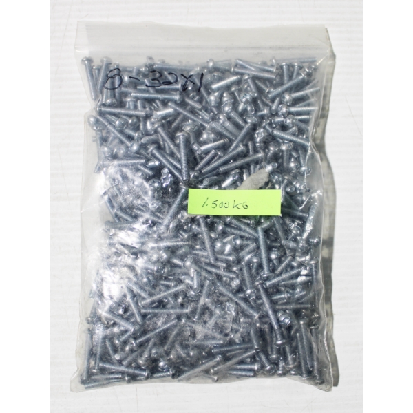 8-32 X 1" MACHINE SCREWS - BAG WGT 1.500KG