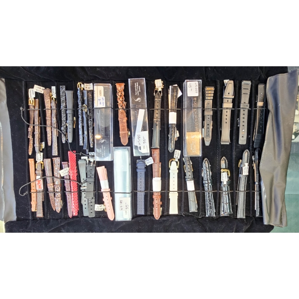 LEATHER WATCH STRAPS - 37PCS, 6-16MM