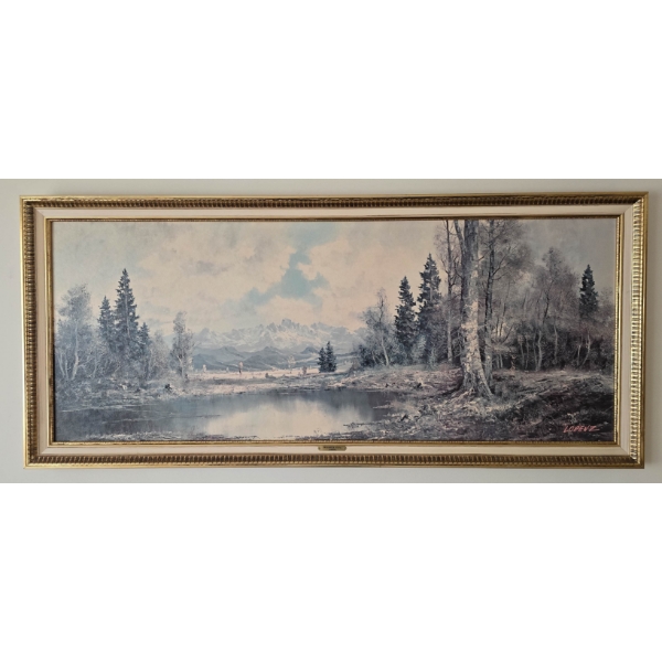 SIGNED ENCHANTED VISTA OIL ON CANVAS PICTURE