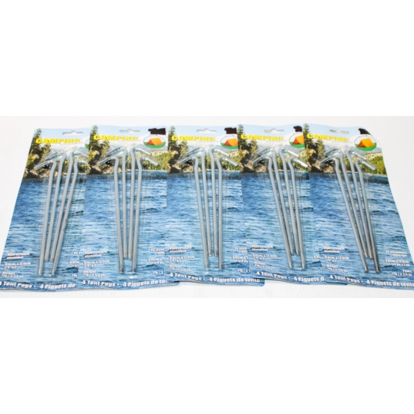 20 NEW METAL TENT PEGS