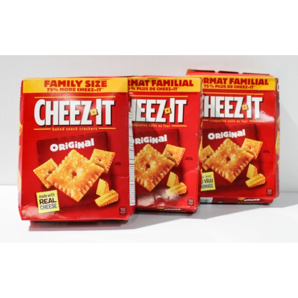 3 X 352G CHEEZ-IT ORIGINAL SNACK CRACKERS