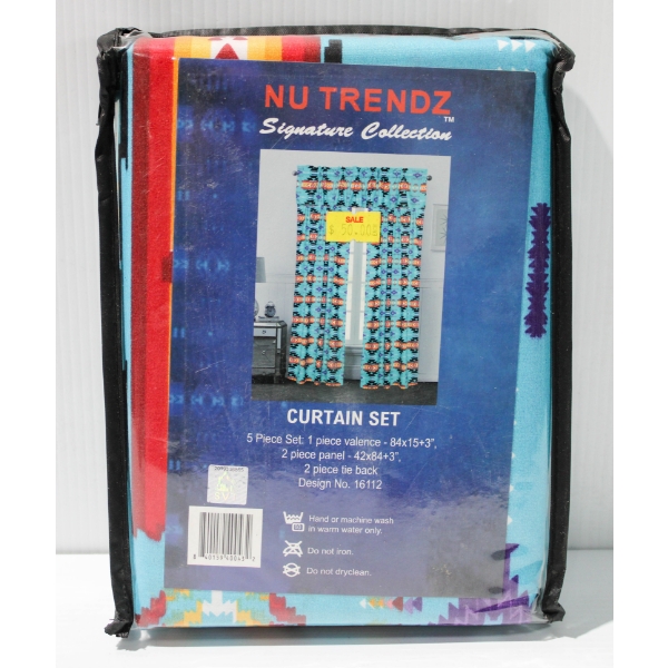  5PCS NEW NU TRENDZ CURTAIN SET (A)