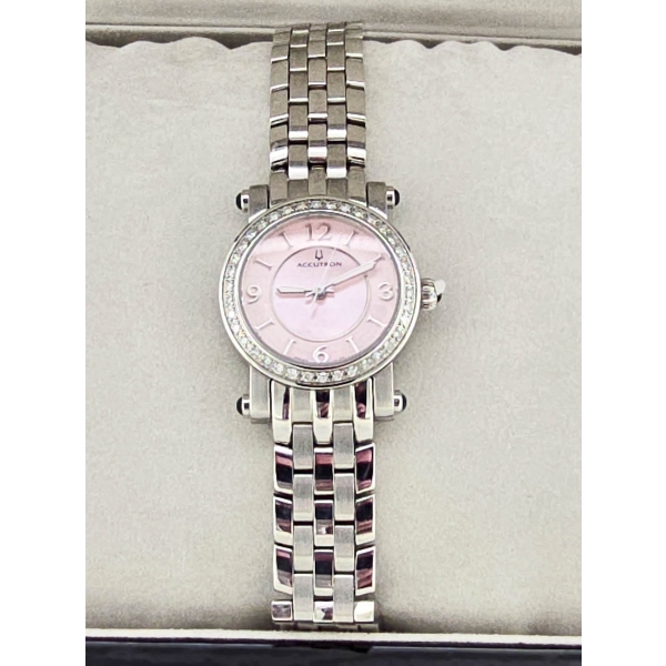 ACCUTRON LADIES SILVER TONE WATCH