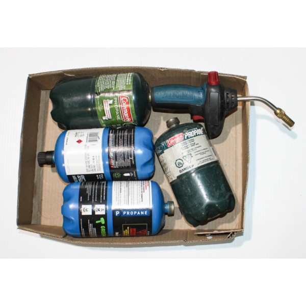 PROPANE TORCH W/ PROPANE BOTTLES 