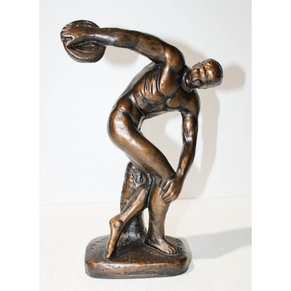 THOWING DISC STATUE MARKED HENRY COLLECTION