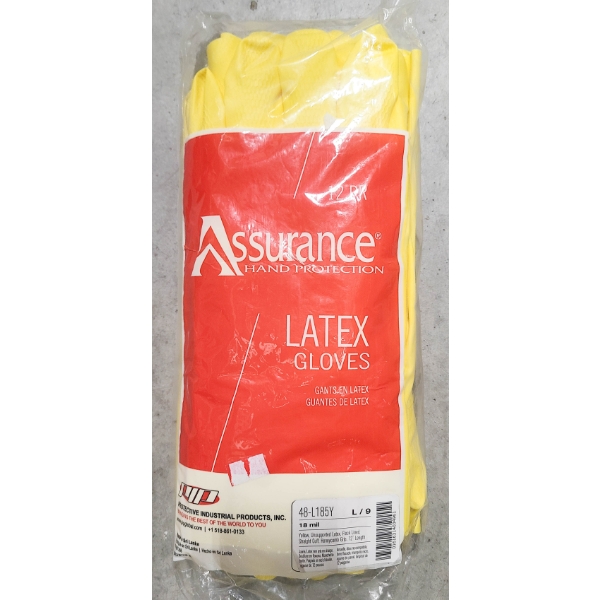 12 PR NEW LATEX RUBBER GLOVES