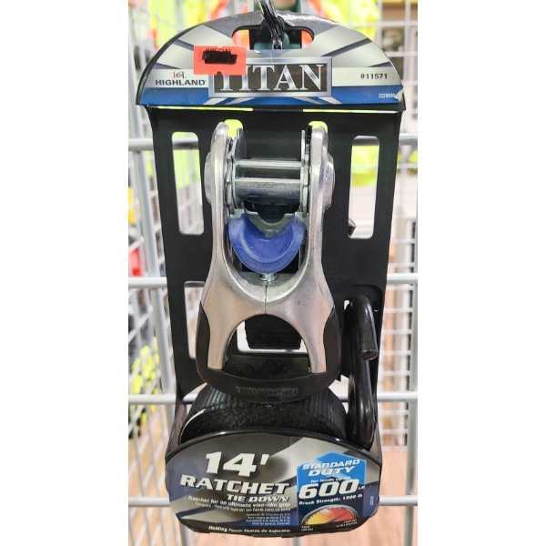 TITAN 14 FT RACHET TIE DOWN STRAP 1800 LB