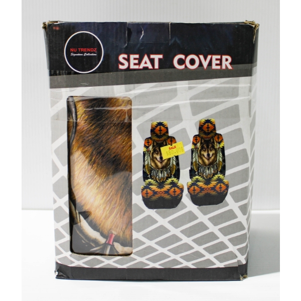 NEW NU TRENDZ WOLF FRONT CAR SEAT COVERS