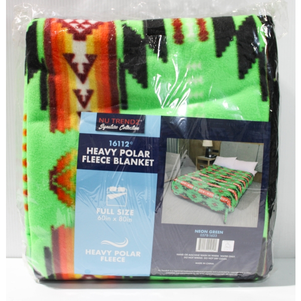 NEW NU TRENDZ POLAR FLEECE BLANKET - NEON GREEN