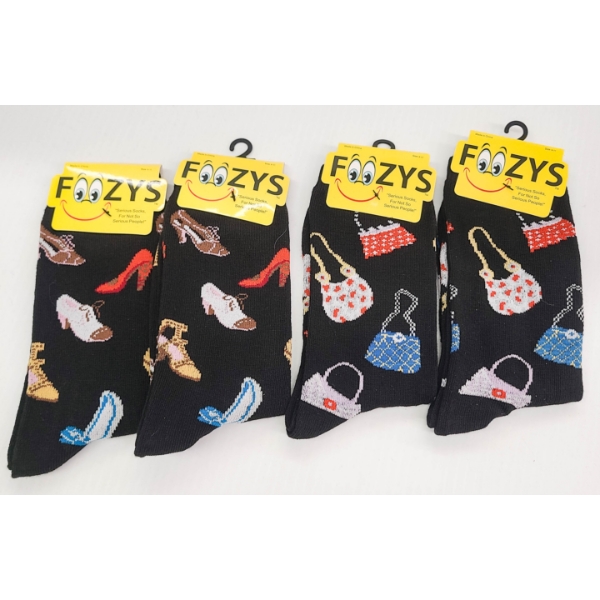 4 NEW PAIRS OF FOOZYS SOCKS SHOES & PURSES