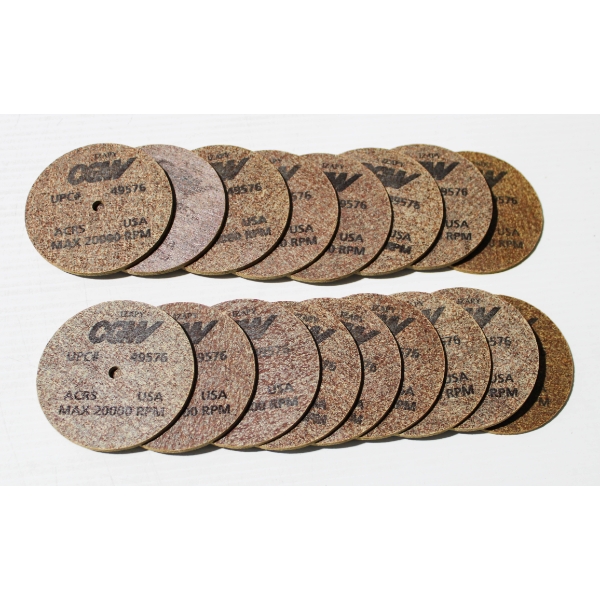 17 NEW CGW 3" X 1/8" X 1/4" T1 ACRS HARD FIBRE GRINDING DISC