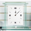 Image 1 : NEW SOLID MINERAL GLASS QUARTZ MANTLE CLOCK