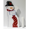 Image 1 : "LET IT SNOW" SNOWMAN OUTDOOR WOODEN SIGN