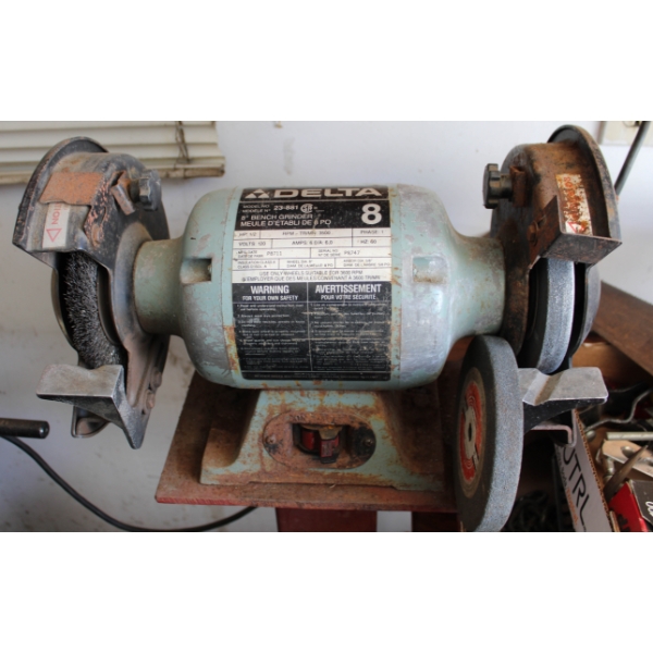 DELTA 8" BENCH GRINDER MODEL 23-881 W/ STAND