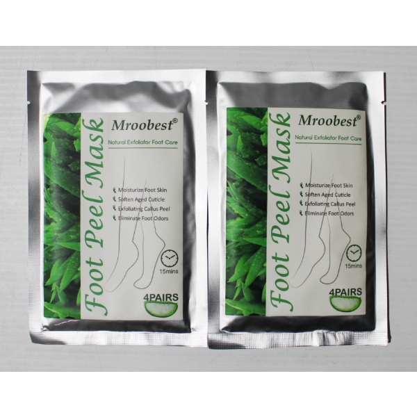 2 X 4PR MROOBEST FOOT PEEL MASKS - NATURAL EXFOLIATOR