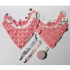Image 1 : 8 NEW GIRLS DODO BIBS W/ 2 SOOTHER CLIPS