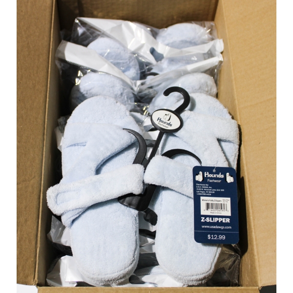 10 NEW HOUNDS WOMEN'S FLUFFY SLIPPERS - SIZE 7/8