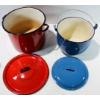 Image 2 : PAIR OF ENAMEL COOKING POTS