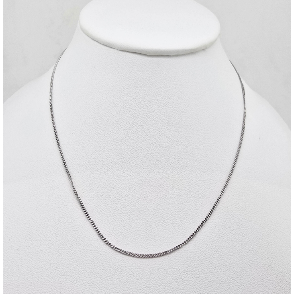 10K WHITE GOLD 16" NECKLACE