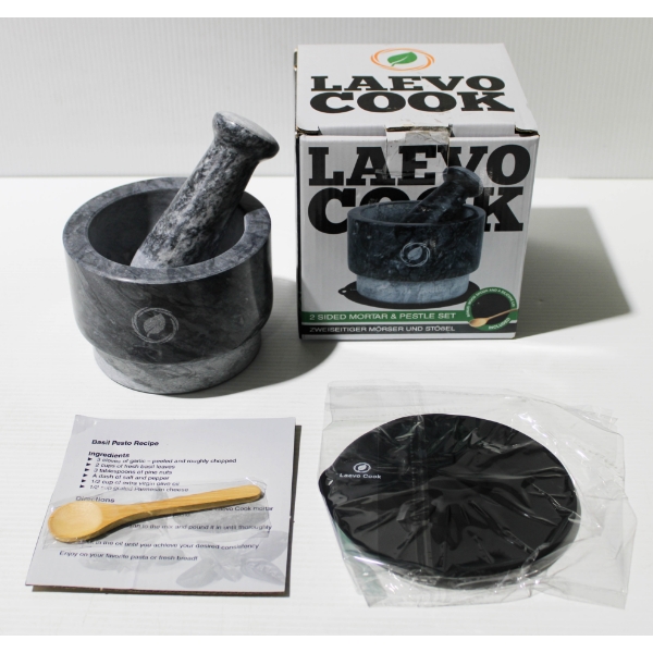 NEW LAEVO 2 SIDED MORTAR & PESTLE SET