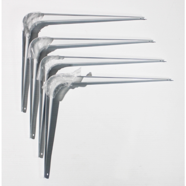 4 NEW AMAZON BASICS SHELF BRACKETS - SIZE 10" X 12"