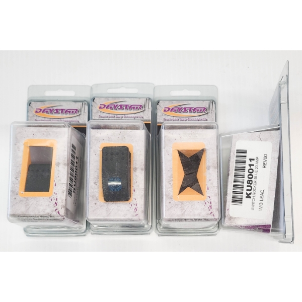 4 NEW DAYSTAR ROCKER SWITCH BLUE 20AMP