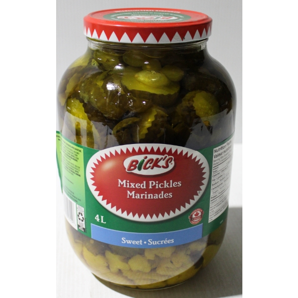 4 L BICK'S SWEET MIXED PICKLES