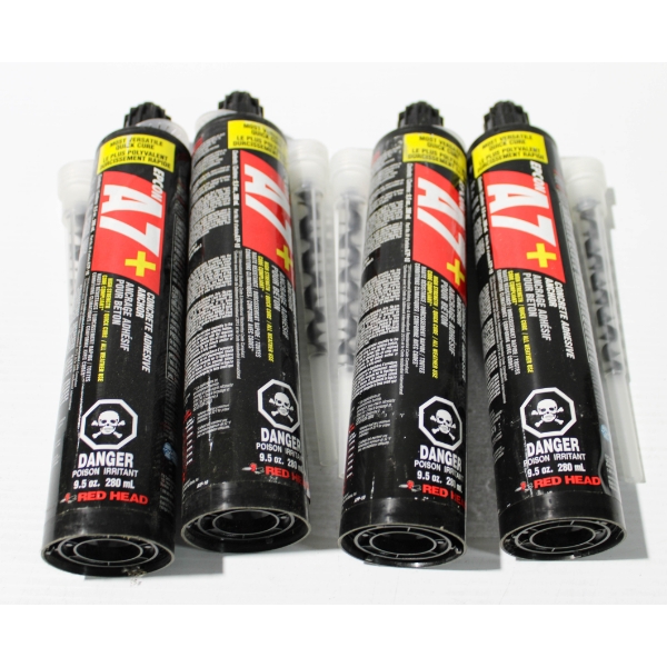 4 X 280ML EPCON RED HEAD A7+ CONCRETE ANCHORING ADHESIVE 