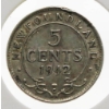 Image 1 : 1942 C NEWFOUNDLAND SILVER 5 CENT COIN