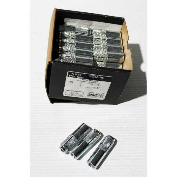 50PC COBRA DROP-IN-ANCHORS - 1/2" - 13 UNC