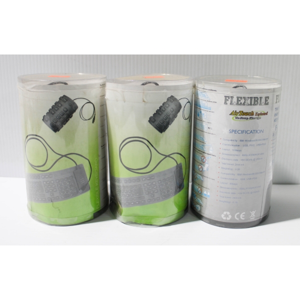 3 NEW AIR TOUCH FLEXIBLE KEYBOARDS - WHITE