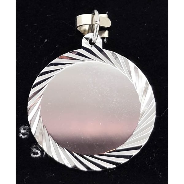 .925 SILVER ENGRAVABLE ROUND PENDANT