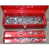 Image 1 : METAL TOOL BOX W/ ASST. LUG NUTS & WASHERS