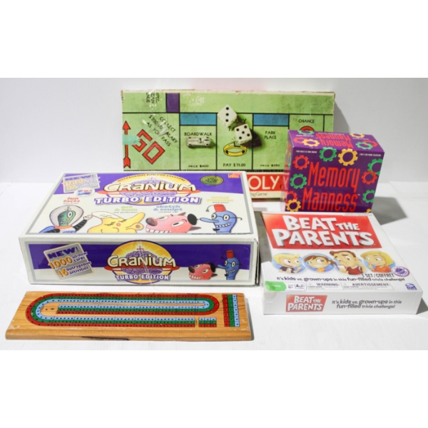 ASST. BOARD GAMES - NEW BEAT THE PARENTS ETC.