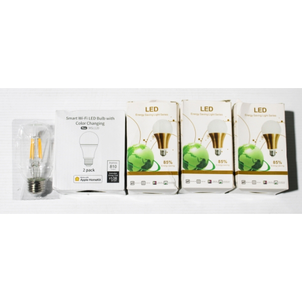 2PK SMART WI-FI LED COLOR CHANGING LIGHT BULBS ETC.