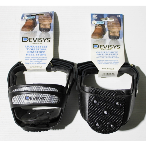 2PR DEVISYS ORIGINAL HEELSTOP ICE ANTI-SLIP CLEATS - LRG