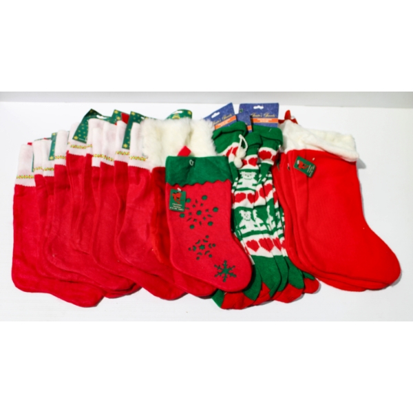 20 NEW CHRISTMAS HOLIDAY STOCKINGS