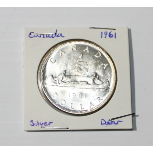 1961 CANADA VOYAGEUR SILVER DOLLAR COIN