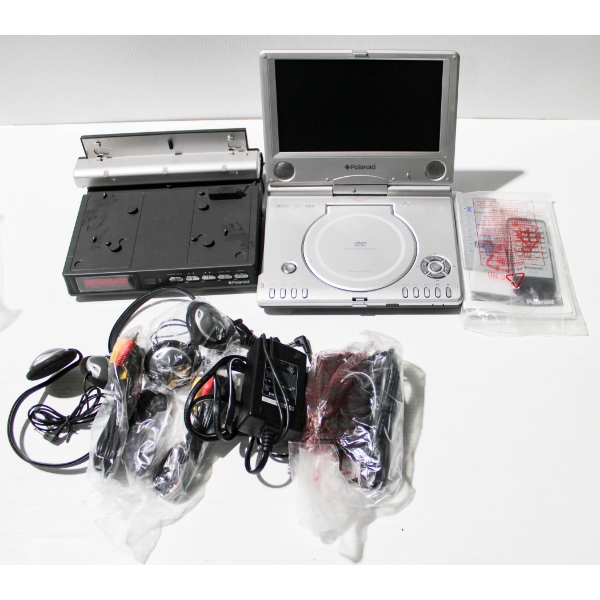 POLAROID PORTABLE DVD PLAYER W/ DOCKING STATION 