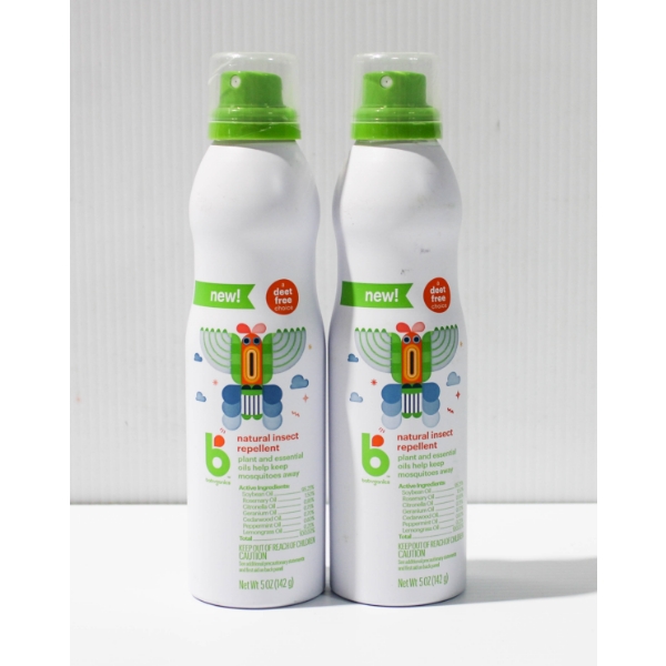 2 X 142G BABYGANICS NATURAL INSECT REPELLENT