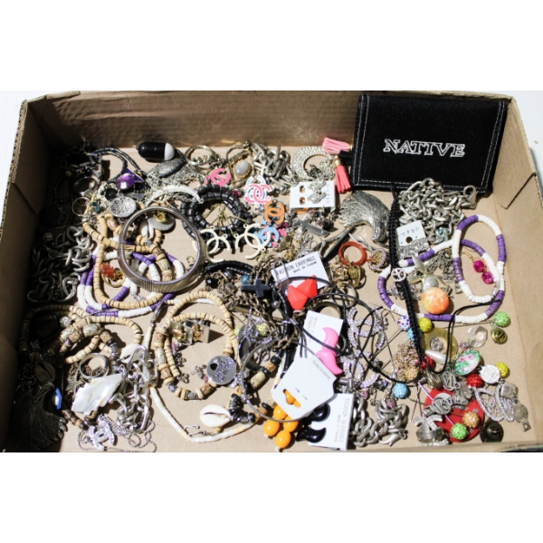 ESTATE JEWELRY - EAGLE HEAD KEYCHAIN ETC.