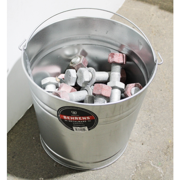 BOLTS - NUTS - WASHERS & NEW 13L PAIL