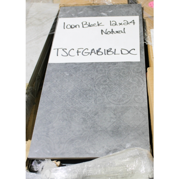 NEW TIERRA SOL, ICON, BLACK 12X24 NATURAL TILE