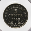 Image 1 : 1945C A.U. SILVER NEWFOUNDLAND 5 CENT