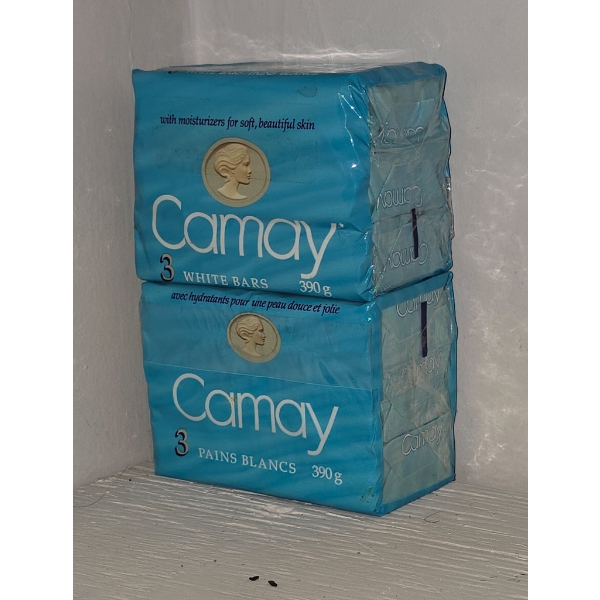 2PKS OF 3 CAMAY WHITE SOAP BARS