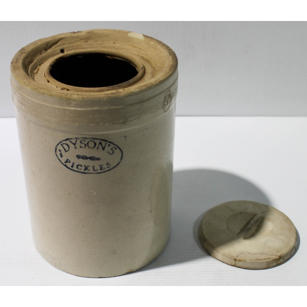 RARE VINTAGE ONE GALLON DYSON'S PICKLES CROCK W/ LID