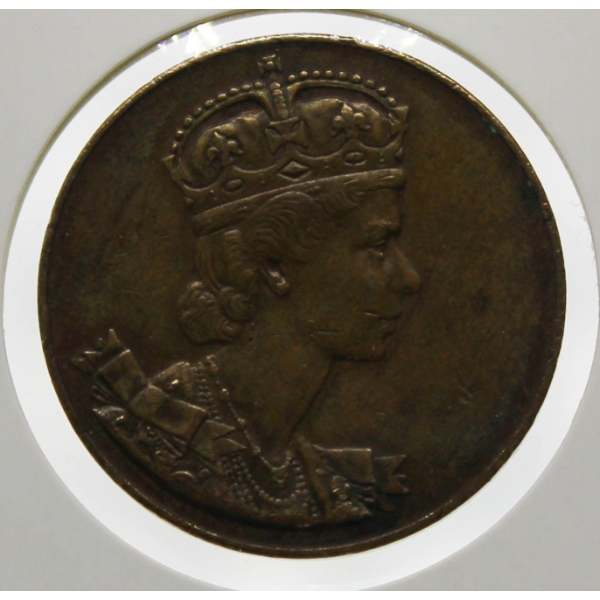 1973 CORONATION QUEEN LIZ II ENGALND LARGE PENNY