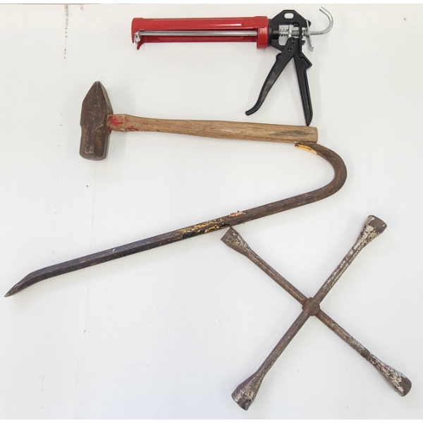 HAMMER CROW BAR ETC.