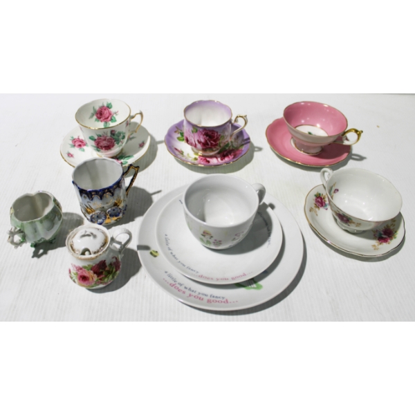 ASSORTED TEA CUP & SAUCERS SETS ETC